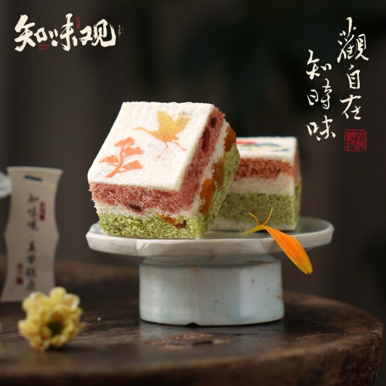 知味观芡实糕白桃乌龙米糕桂花点心传统手工糕点早餐食品杭州特产